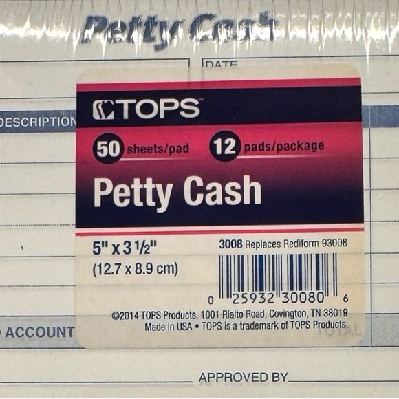 🔵 3/ $15 - Two Packages Petty Cash Slips - 12 books in each package (24 books) - Picture 4 of 4